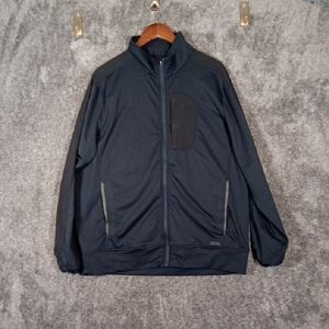 QOR mens Ma1 Bomber Jacket Blue Performance Full Zip Long Sleeve Size XL